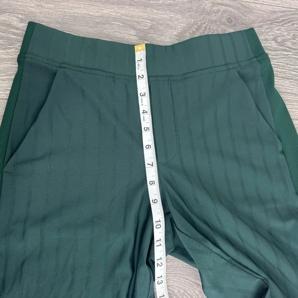 Athleta Brooklyn Ankle Pant Emerald Green Stripe Size 2 Petite Travel Work - Picture 14 of 16